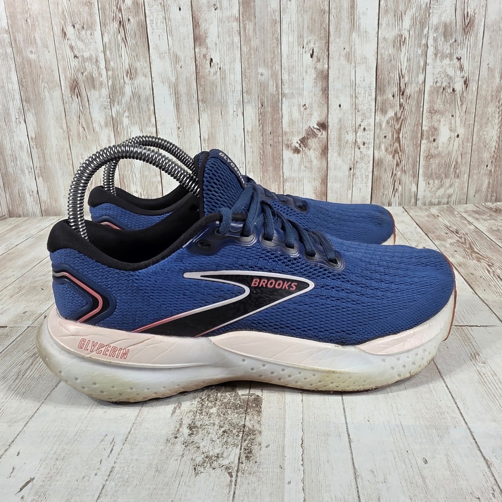 Brooks Glycerin 21 Womens Running Shoes Navy Pink 1204081B496 Size 7 Medium B